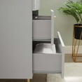 thumbnail image 3 of Sink Vanity Cabinet, Grey Gray, Ceramic, Wood, Modern Contemporary, Hotel Bedroom Bathroom Master Suite Guest, 3 of 9