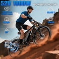 thumbnail image 4 of ZNH Class 2 Electric Bicycle for Adults, 1000W Peak Electric Mountain Bike, 26" Off-Road E-Bike, 52V 13Ah Removable Battery,Max Speed 20MPH， Shimano 21-Speed, UL 2849 Certified,Black, 4 of 10