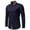 Navy, variant on KeShDi White Button Down Shirt Men Men Casual Patchwork Button Long Sleeve Turn-down Collar Blouse Shirt White 2X