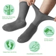 thumbnail image 6 of FREEYOKA Men Diabetic Socks 12-14 Extra Wide Seamless Non Binding Loose Fit Top Socks , 3 Pairs,,GREY, 6 of 6