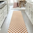 thumbnail image 4 of JONATHAN Y WASHABLE 2 x 8 Runner Rug, Ainsley Cottage Checkerboard Washable - Gold/Cream, WSH126B-28, 4 of 7