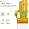 thumbnail image 3 of YEXJ Folding Adirondack Chair Outdoor Wooden Accent Furniture Fire Pit Lounge Chairs for Yard, Garden, Patio w/ 350lb Weight Capacity-Marigold Yellow, 3 of 9