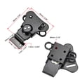 thumbnail image 2 of 2.56" Iron Spring Loaded Butterfly Twist Latch Keeper Toggle Clamp with Keyhole (Black), 2 of 4