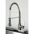 thumbnail image 2 of Gourmetier GSY8878CTL Continental Single-Handle Deck-Mount Pre-Rinse Kitchen Faucet, Brushed Nickel, 2 of 6