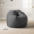 thumbnail image 3 of Jaxx 5 Foot Saxx - Big Bean Bag Chair for Adults, Charcoal, 3 of 7