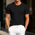 thumbnail image 3 of HAOTAGS Men’s Athletic T-Shirt Breathable Mesh Short Sleeve Running Shirts Moisture-Wicking Lightweight, with Pocket Crew Neck Tops Black Size L, 3 of 10