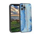 thumbnail image 1 of Compatible with iPhone 12 Pro Phone Case, Blue Marble 37 Case Men Women, Flexible Silicone Shockproof Case for iPhone 12 Pro, 1 of 1