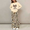 thumbnail image 7 of Cethrio Girls Graphic Outfit Sets, Long Sleeve Spring Fall Fashion 2 Piece Girls' Clothing Sets Beige Size 12-13 T, 7 of 7