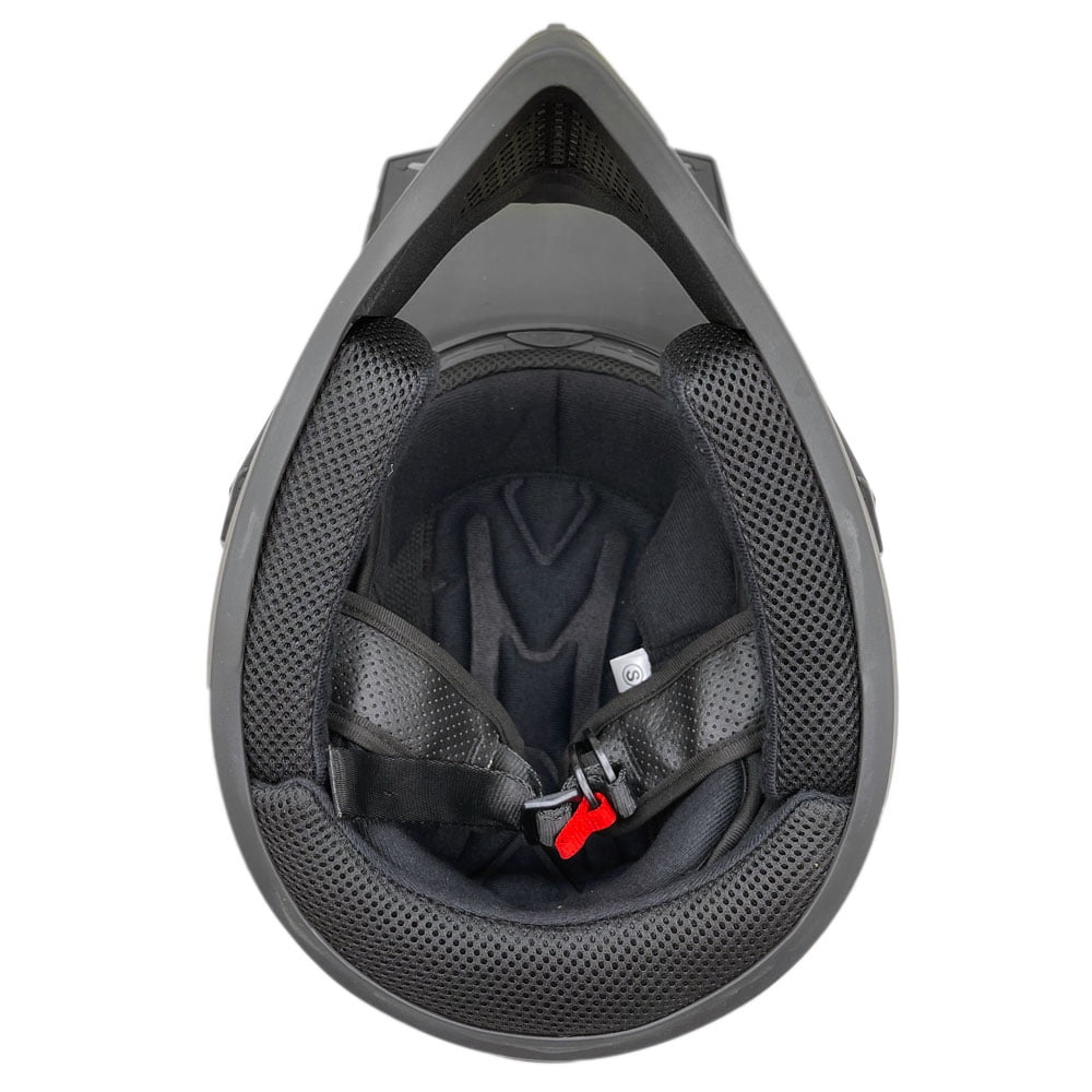 MMG Adult Motorcycle Off Road Helmet Combo, Includes Riding Gloves and Goggles. Size: Large - Color: Matte Black