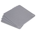 thumbnail image 1 of Silicona Salvamanteles Esteras 4uds, Cuadrado Caliente Sartenes Almohadillas Caliente Ollas Sartenes Soporte, Almohadillas para Cocina Encimera Mesa Manteles-Claro Gris, 1 of 5