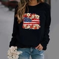 thumbnail image 4 of SELONE Black Long Sleeve Shirt for Woman 4th of July Patriotic Graphic Pullover Crewneck Tops Festival Clothes, 4 of 5