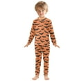 thumbnail image 3 of joogoo Bats Orange 2 Piece Long Sleeve Tee and Pants Cotton Pajama Set 6Y, 3 of 7