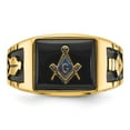thumbnail image 4 of Finest Gold 14K Yellow Mens Masonic Ring, Size 11, 4 of 8