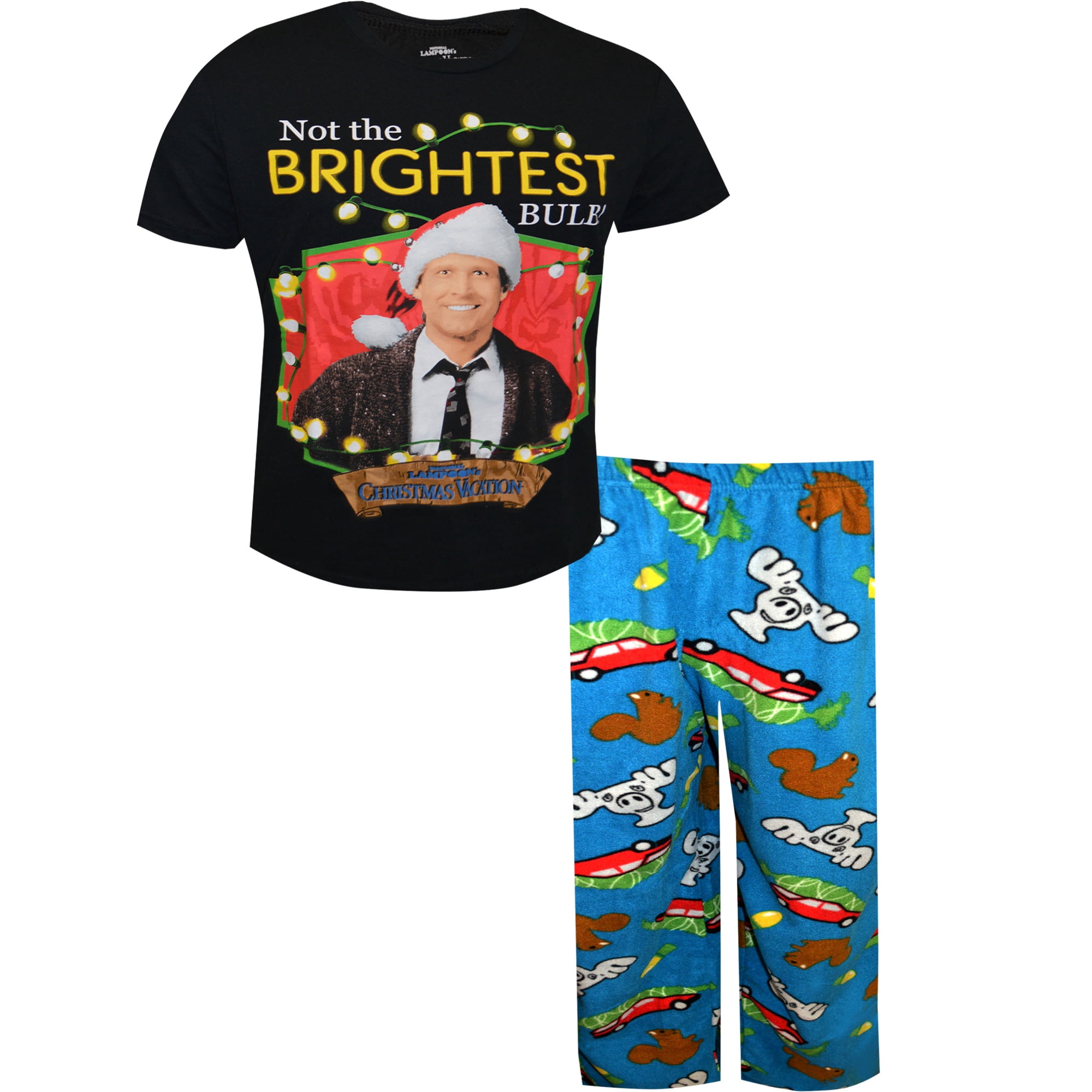 Briefly Stated Mens Christmas Vacation Not the Brightest Bulb Pajama X Large Walmart