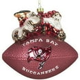 thumbnail image 2 of Tampa Bay Buccaneers 5 1/2" Peggy Abrams Glass Football Ornament, 2 of 2