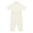 thumbnail image 3 of Miaeowve Toddler Kids Wild One Birthday Outfit One Piece Zookeeper Jumpsuit Button Down Coveralls Ivory 5T, 3 of 6