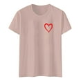 thumbnail image 4 of T-shirt Femme Saint-Valentin 2026 Mode Manches Courtes Col Rond Cœur Graphique, 4 of 4