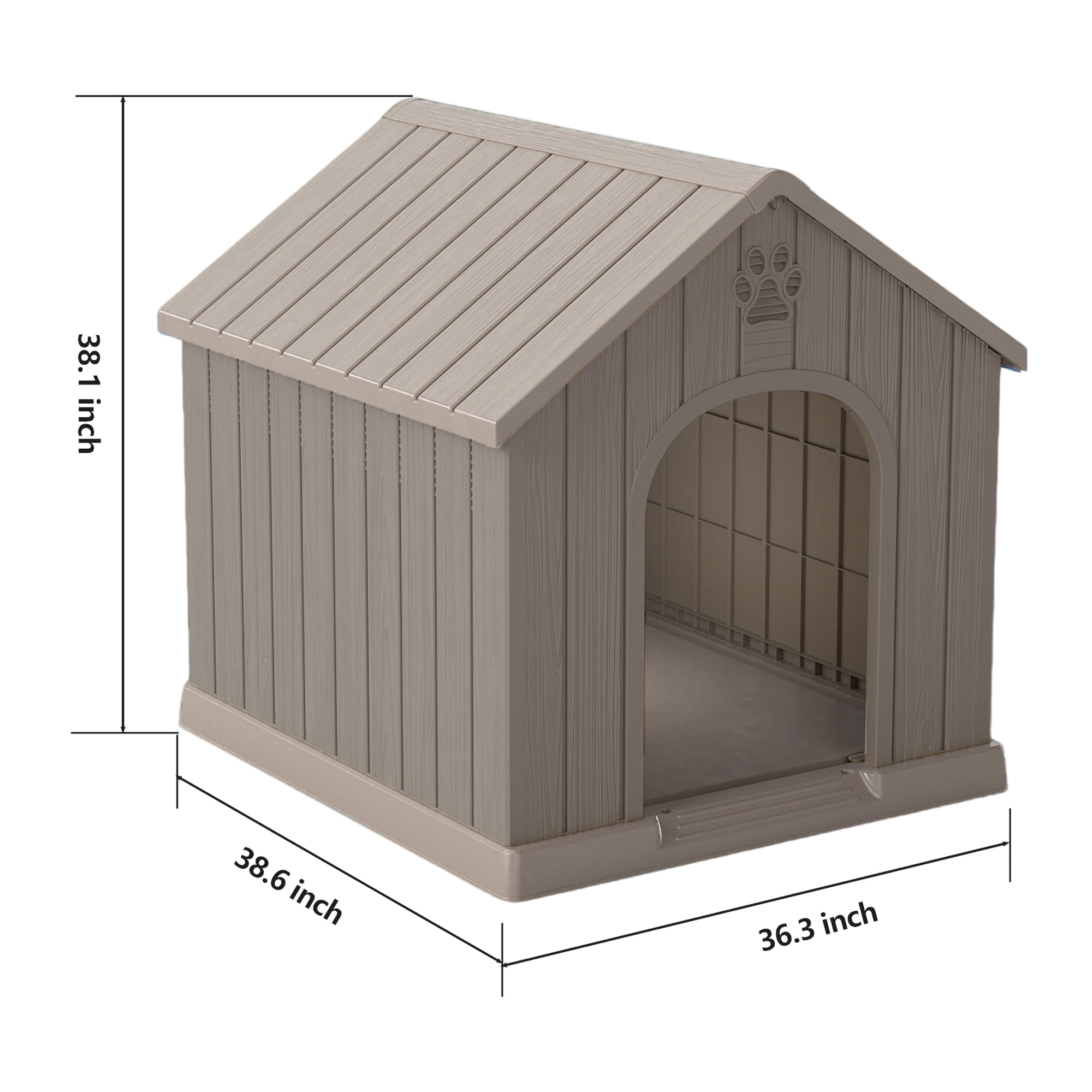 MAYEERTY All-Weather Indoor Outdoor Dog House, UV-Protected Pet Shelter for Garden Retreat