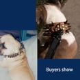 thumbnail image 4 of El Potente Collar para Perros con Grandes Tachuelas, Protege el Cuello del Perro de Mordeduras. (Marrón S) - Se adapta a perros medianos y grandes, 4 of 5