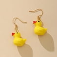 thumbnail image 3 of CILENON Small Trendy Creative Cute Little Yellow Duck Dangle Earrings For Female Gift Earrings Jewelry (Yellow,One Size), 3 of 3