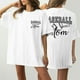thumbnail image 4 of Camiseta de Cuello Redondo Impresa Delantera Y Trasera de Béisbol de las Mujeres de Verano, Camisetas Cortas Casuales Ligeras para las Mujeres, 4 of 5