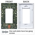 thumbnail image 3 of Yayeee Rocker Switch Wall Plate 2-Gang 4.7"x4.6" Home Decorative Outlet Cover, Green Flowers Pattern, 3 of 6