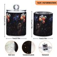 thumbnail image 5 of Yayeee 2 Pack Qtip Holder Bathroom Cotton Swab Canister with Lid Clear Dispenser Set, Black Watercolor Space, 5 of 6
