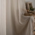 thumbnail image 2 of Linen Curtain for Bedroom Living Room, Rod Pocket Rustic Farmhouse Bohemian Tassels Window Treatment, 1 Panel, 2 of 7