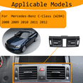thumbnail image 2 of Front Dash Dashboard Ac Vent Air Conditioner Outlet Carparts For Mercedes-Benz C-Class (W204) 2008-2012 Dashboard Climate Control Air Vent Bezel Pane Replacement 2048304054-black-front row, 2 of 6