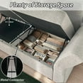 thumbnail image 5 of HYEASTR Modular Sectional Sofa with Storage Chaises Sectional Sleeper Sofa Couch with Adjustable Backrest/Armrest, Sectional Sofa Bed Combination - Linen Grey, 5 of 9