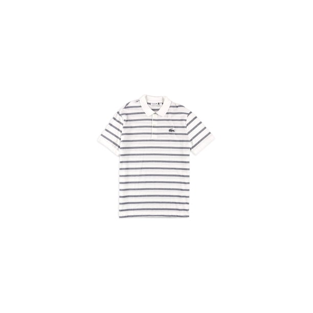 Lacoste Mens Striped Caviar Croc Rugby Polo Shirt, Blanco, XX-Large Lacoste polo, rugbi