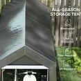thumbnail image 5 of Galvanized Steel Tarp Shed / Resists Cracking & Peeling / Secure Mounting on Soft Ground, 5 of 5