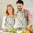 thumbnail image 5 of Beige Buffalo Skull Cactus Succulent Apron-Garden Aprons for Women with Pockets-Cotton Linen Waterproof Kitchen Cooking Gardening Aprons Adjustable for Kitchen,Cooking,BBQ and Salon 33x27 Inch, 5 of 7