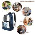 thumbnail image 5 of ZIATUBLES Clear Backpack Heavy Duty, Electric Soccer Ball Printed Fabric & PVC Transparent Bookbag with Reinforced Strap, Large Capacity See Through Backpack for School, Travel, 5 of 7