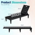 thumbnail image 2 of WLXIANG Outdoor Chaise Lounge Chair Set of 2 with 5-Position Adjustable Back, Waterproof & Lightweight PP Lounge Chairs for Outside Pool Patio (Black), 2 of 8