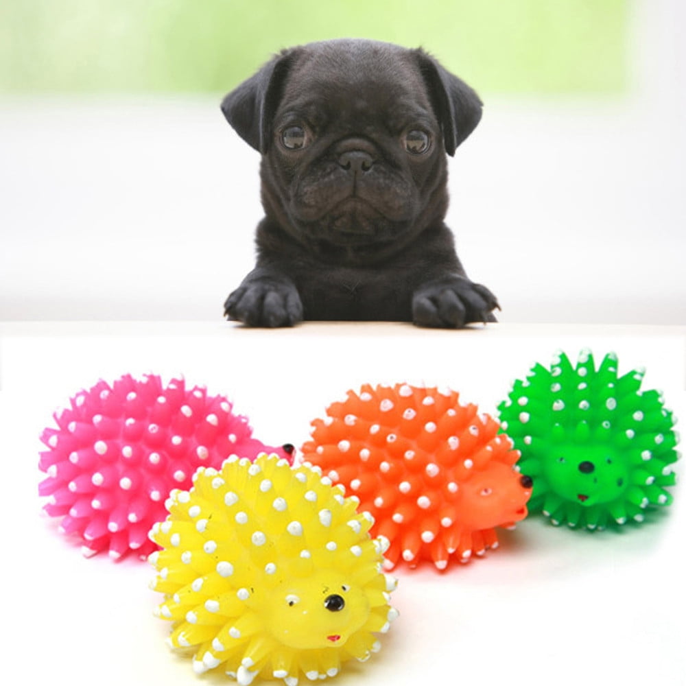 Cotonie 1pcs Cute Hedgehog Shape Pet Dog Puppy Squeaky Chew Squeaker