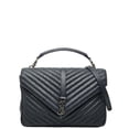 thumbnail image 1 of Pre-Owned Saint Laurent Classic Monogram Chain Shoulder Bag/Handbag 2WAY 392738 Black Leather..., 1 of 12