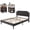 Brown Nightstand, variant on VECELO 3-Piece Bedroom Sets Upholstered Platform Bed Frame and 2 Nightstand