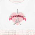 thumbnail image 4 of Inktastic Paris Oo-la-la with Eiffel Tower and Flowers in Pink Heart Girls Baby Dress, 4 of 5