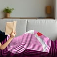 thumbnail image 3 of Diva Soft Flannel Fleece Blanket, Vintage Woman Sitting down and Laughing Theme Colorful Pop Art Style Female Portrait, Cozy Plush for Indoor and Outdoor Use, 60" x 80", Multicolor, by Ambesonne, 3 of 5