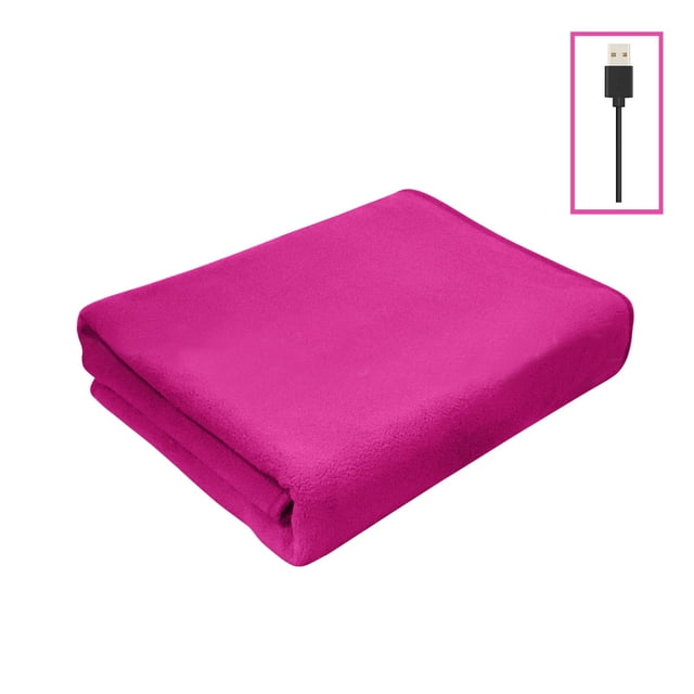 Fengga Electric Blanket Clearance Sale! Rose Red 150×80Cm5V Single Layer Heating Blanket Usb Multi-Purpose Electric Blanket (Non-Adjustable), 1Pc Heating Blanket