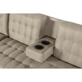 thumbnail image 3 of Sala Modular Doble Chaise Makora Marietta con Memory Foam Color Arena Lino Respaldo Reclinable de 3 Posiciones, 3 of 7