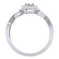 thumbnail image 4 of Dazzlingrock Collection 0.25 Carat (ctw) 10K Round Diamond Swirl Split Shank Halo Engagement Ring 1/4 CT, White Gold, Size 5.5, 4 of 4
