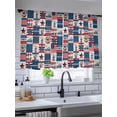 thumbnail image 5 of Sheer Curtains 45 Inch Length, Independence Day Semi Sheer Curtains Light Filtering Window Treatment, Gnomes Star Truck Flag Farmhouse Privacy Voile Drapes for Living Room Bedroom 52x45 Inch, 5 of 7