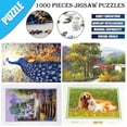 thumbnail image 3 of Oficina, manualidades, suministros de papelería Rompecabezas de imágenes con diseño de animales y paisajes para adultos, juego para el hogar, 1000 piezas, útiles escolares, 3 of 4
