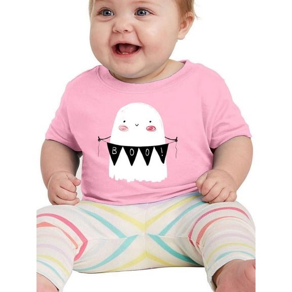Boo! Cute Ghost W Banner T-Shirt Infant -Image by Shutterstock, 24 Months
