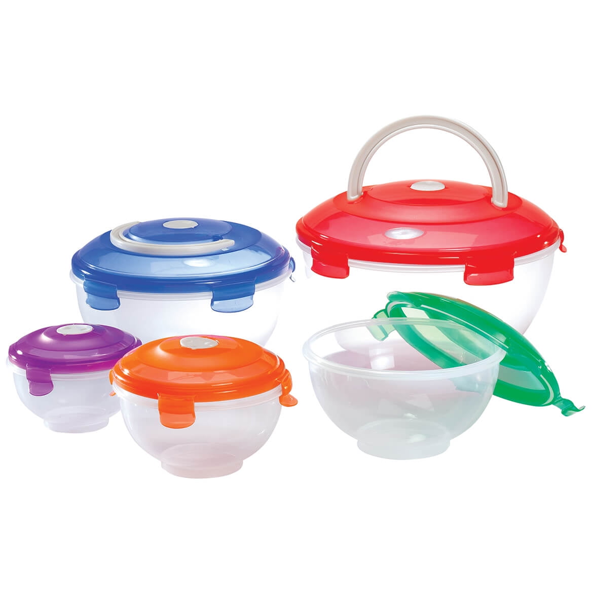 Locking Bowl Set With Handles, 10 Piece Set