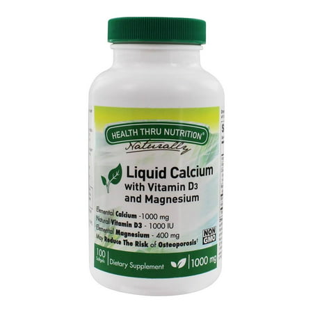 Health Thru Nutrition - Liquid Calcium with Vitamin D3 & Magnesium ...