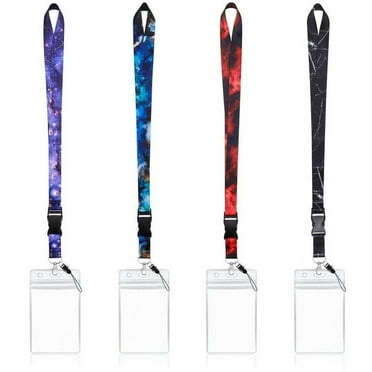 SUWU 4 Pack Waterproof Cruise Lanyard with ID Badge Reel Holder & Detachable Buckle for Cruises Ships Key Cards, Cruise Lanyards, Lanyards for Badge with Card Holde