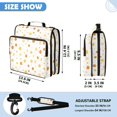 thumbnail image 3 of Zipper Binder with Shoulder Strap 2 inch 3 Ring Waterproof File Folder Organizer Bag 500 Sheet Light Yellow Small Flower, 3 of 8